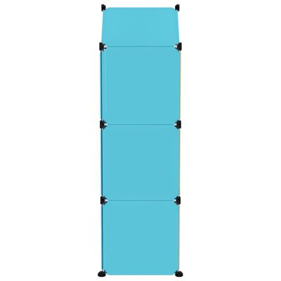 vidaXL Kockasta omarica za otroke z 8 kockami modra PP