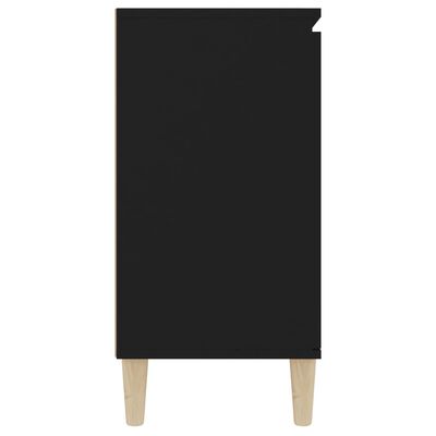 vidaXL Komoda črna 103,5x35x70 cm iverna plošča