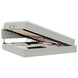 vidaXL Postelja z dodatnim prostorom za shranjevanje in LED osvetlitvijo