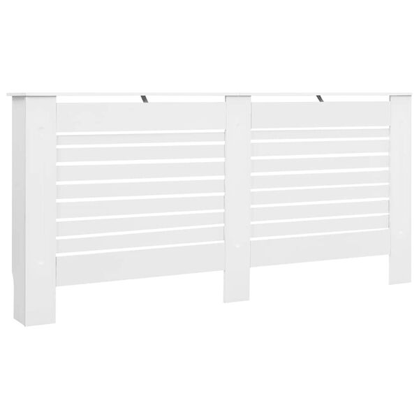 vidaXL Pokrov za radiator bel 172x19x81,5 cm MDF