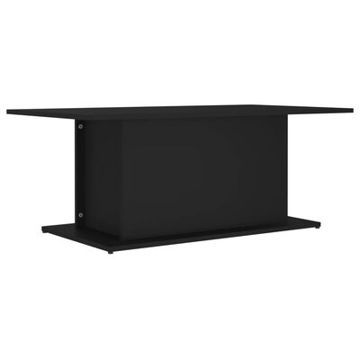 vidaXL Klubska mizica črna 102x55,5x40 cm iverna plošča