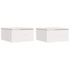 vidaXL Nočna omarica 2 kos Bela 37 x 35 x 18,5 cm Trdna borovina