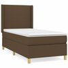 vidaXL Box spring postelja z vzmetnico temno rjava 100x200 cm blago
