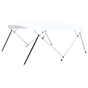 vidaXL Bimini tenda s 4 loki bela 243x(230-244)x137 cm