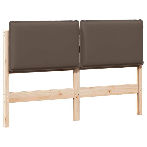 vidaXL Tapecirano vzglavje z vzglavjem Naravna in svetlo siva 120 cm