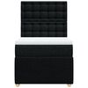 vidaXL Box spring postelja z vzmetnico črna 90x200 cm blago