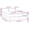 vidaXL Box spring postelja z vzmetnico črna 160x220 cm žamet