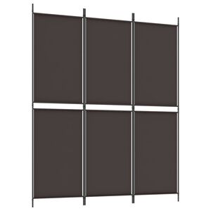 vidaXL Paravan 3-delni rjav 150x180 cm blago
