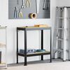 vidaXL Delovne klopi s polico Črna 81 x 41 x 91 cm Konstruiran les