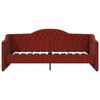 vidaXL Dnevna postelja z vzmetnico USB vinsko rdeče blago 90x200 cm