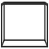 vidaXL Konzolna mizica črna 80x35x75 cm kaljeno steklo