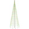vidaXL Božično drevo s konico 732 pisanih LED lučk 500 cm