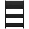 vidaXL Stenska omara za čevlje 2 kosa črna 60x18x90 cm iverna plo&scaron;ča