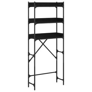 vidaXL Polica za pralni stroj Črn 0ak 67 x 25 x 163 cm Inženirski les