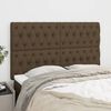 vidaXL Vzglavje postelje temno rjavo 160x7x118/128 cm blago