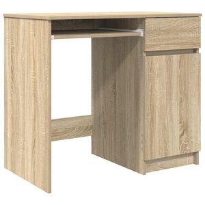 vidaXL Pisalna miza sonoma hrast 86x49x76 cm inženirski les