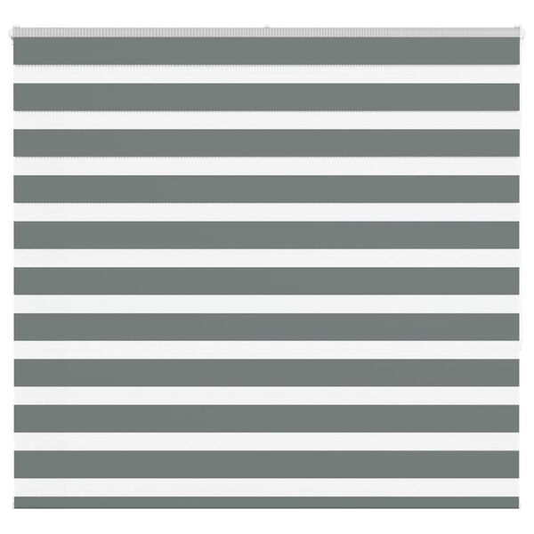 vidaXL Zebra senčilo temno sivo 155x150 cm tkanina &scaron;irina 150,9 cm