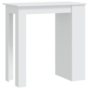 vidaXL Barska miza s policami bela 102x50x103,5 cm iverna plo&scaron;ča