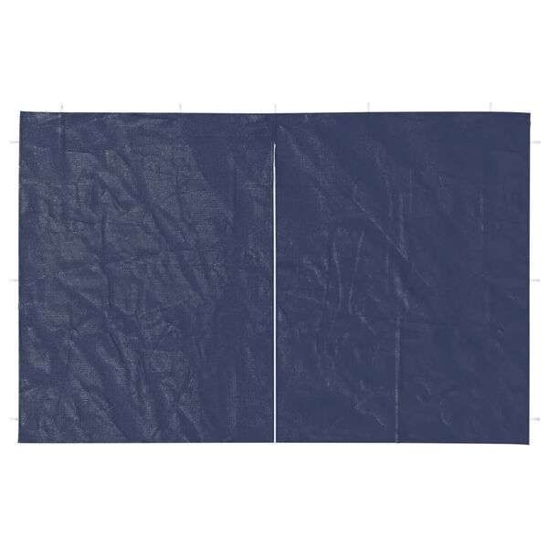 vidaXL Stranice za šotor za zabave 2 kosa z zadrgo PE modre