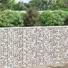 vidaXL Trapezna visoka greda gabion pocinkano jeklo 180x30x10 cm