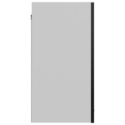vidaXL Viseča omarica visok sijaj črna 60x31x60 cm iverna plošča