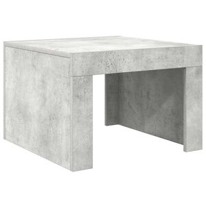 vidaXL Klubska mizica betonsko siva 50x50x35 cm iverna plo&scaron;ča