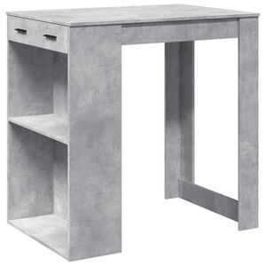 vidaXL Barska miza betonsko siva 102x70x103,5 cm inženirski les