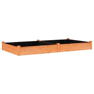 vidaXL Vrtna visoka greda s podlogo rjava 240x120x25cm trden les jelke