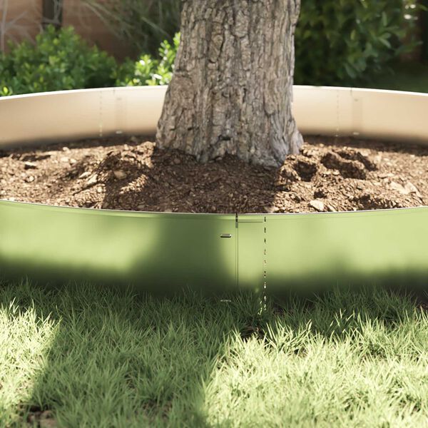 vidaXL Robniki za trato 30 pcs srebrna 100 x 25 cm Pocinkano jeklo