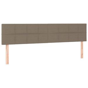 vidaXL Posteljno vzglavje taupe 200x5x78/88 cm blago