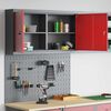 vidaXL Komplet omare in pegboard 3 pcs Rdeča 100 x 20 x 115 cm Jeklo
