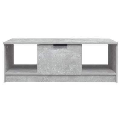 vidaXL Klubska mizica betonsko siva 102x50x36 cm inženirski les