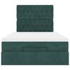 vidaXL Otomanski posteljni okvir z vzmetnicami zelen 120x190cm žamet