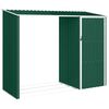 vidaXL Vrtna lopa za drva zelena 245x98x159 cm pocinkano jeklo