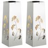 vidaXL Solarno LED svetilo za pot 2 kos Toplo bela 18 x 18 x 50 cm