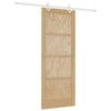 vidaXL Drsna vrata Naravna in bela 83 x 211 cm Trdna borovina