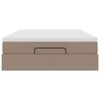 vidaXL Otomanski posteljni okvir z vzmetnico kapučino 140x200 cm