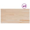 vidaXL Mizna plo&scaron;ča 4 kosi 100x50x2,5 cm pravokotna trdna borovina
