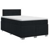 vidaXL Postelja boxspring z vzmetnico Črna 120 x 200 cm Blago