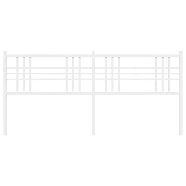 vidaXL Kovinsko nadomestno vzglavje belo 200 cm