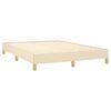 vidaXL Posteljni okvir brez vzmetnice krem 140x190 cm blago