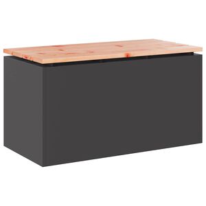vidaXL Vrtna klop Črna 80 x 40 x 43 cm Jeklo