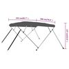 vidaXL Bimini tenda s 4 loki antracitna 243x180x137 cm