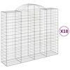 vidaXL Obokane gabion ko&scaron;are 18kosi 200x50x160/180 cm pocinkano železo