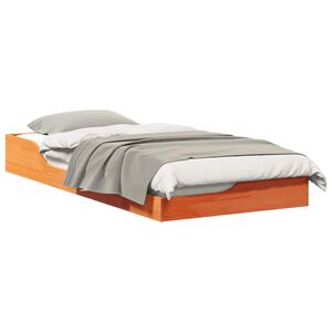 vidaXL Konstrukcija postelje Voskast rjav 100 x 200 cm