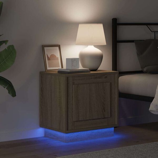 vidaXL Nočna omarica Sonoma hrast 44 x 34,5 x 45 cm Konstruiran les