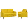 vidaXL Sofa set z shrambo 2 kos Rumena Poliester