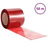 vidaXL Zavesa za vrata rdeča 200 mm x 1,6 mm 50 m PVC