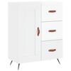 vidaXL Komoda visok sijaj bela 69,5x34x90 cm inženirski les