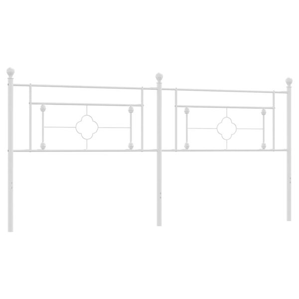 vidaXL Kovinsko nadomestno vzglavje belo 193 cm